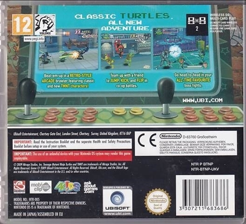 Teenage Mutant Ninja Turtles - Arcade Attack - Nintendo DS (A Grade) (Genbrug)